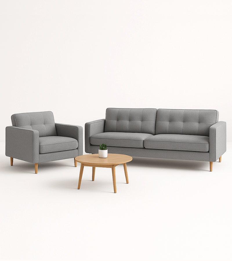 Modern Grey Fabric Chair - 2